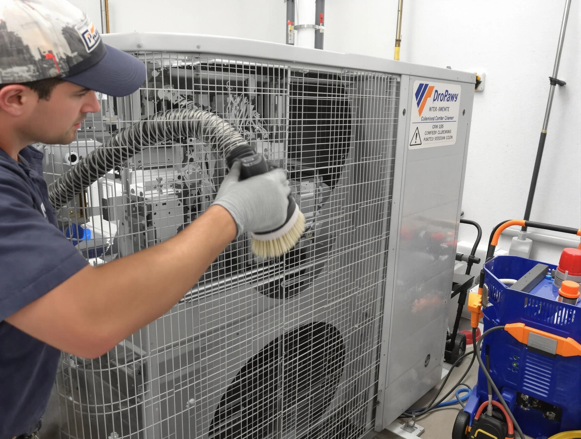 Rostraver Air Duct Cleaning specialist performing precision AC coil cleaning for improved system performance in Rostraver