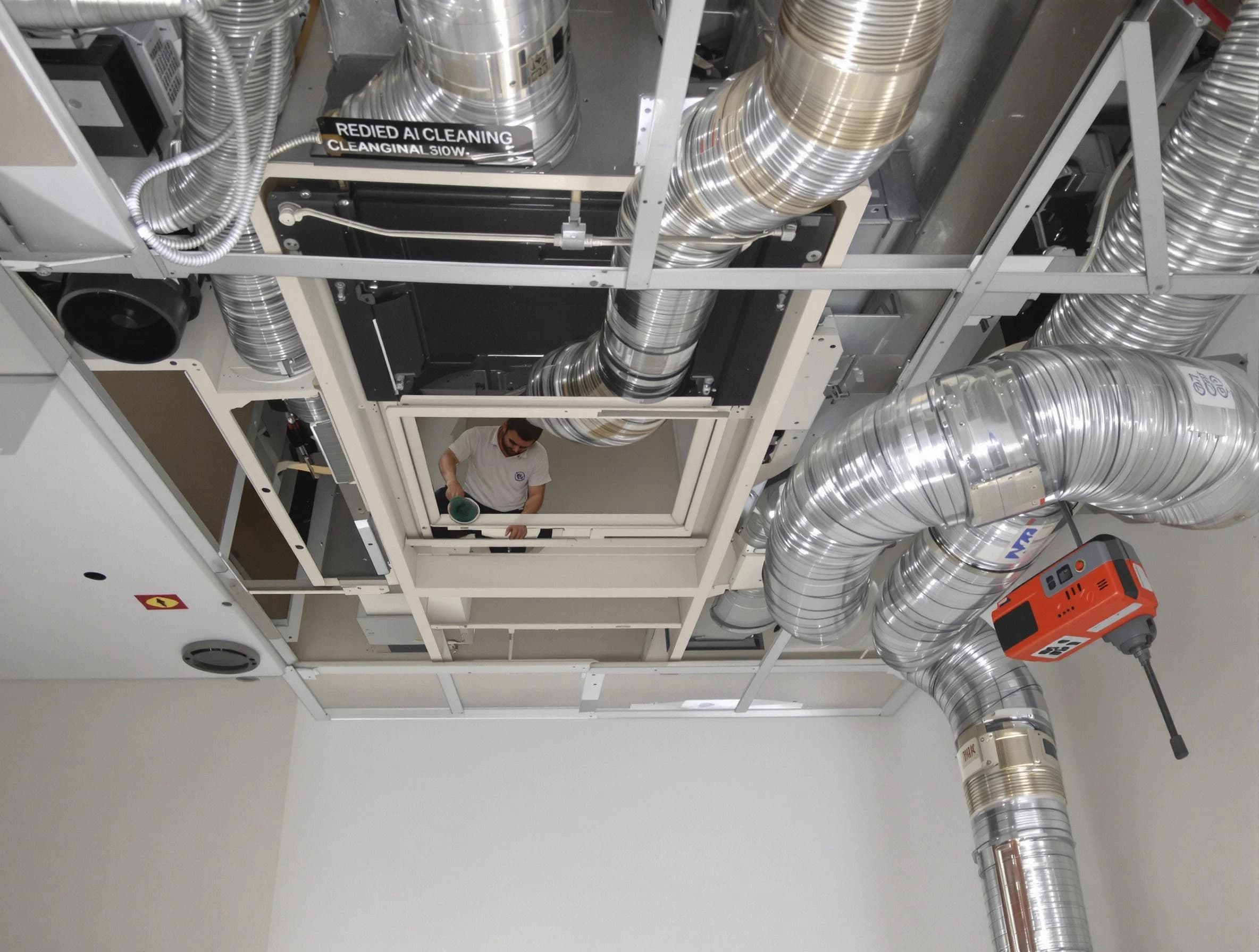 Rostraver Air Duct Cleaning technician performing detailed central duct system cleaning in Rostraver