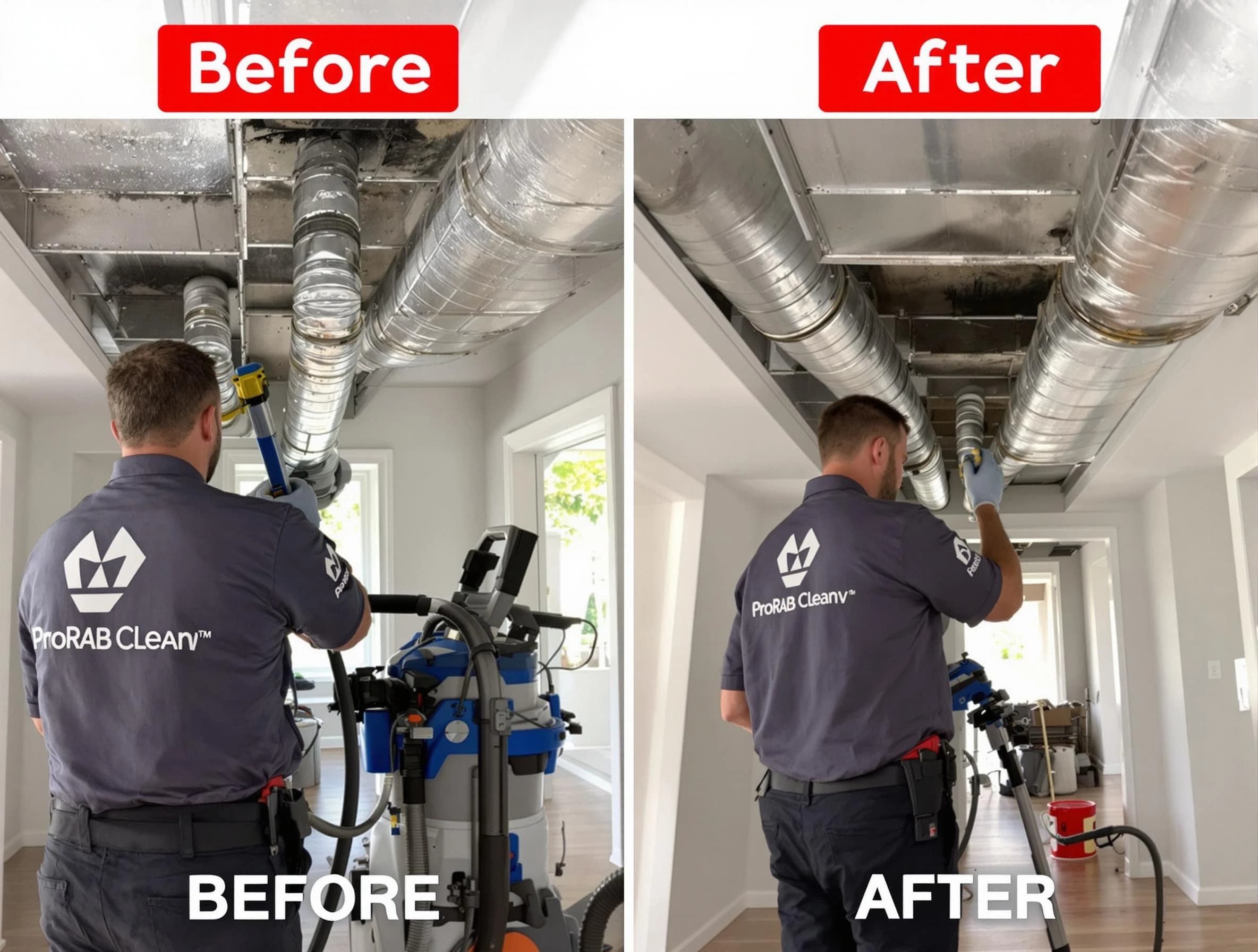 Rostraver Air Duct Cleaning expert performing thorough residential duct cleaning in a Rostraver home