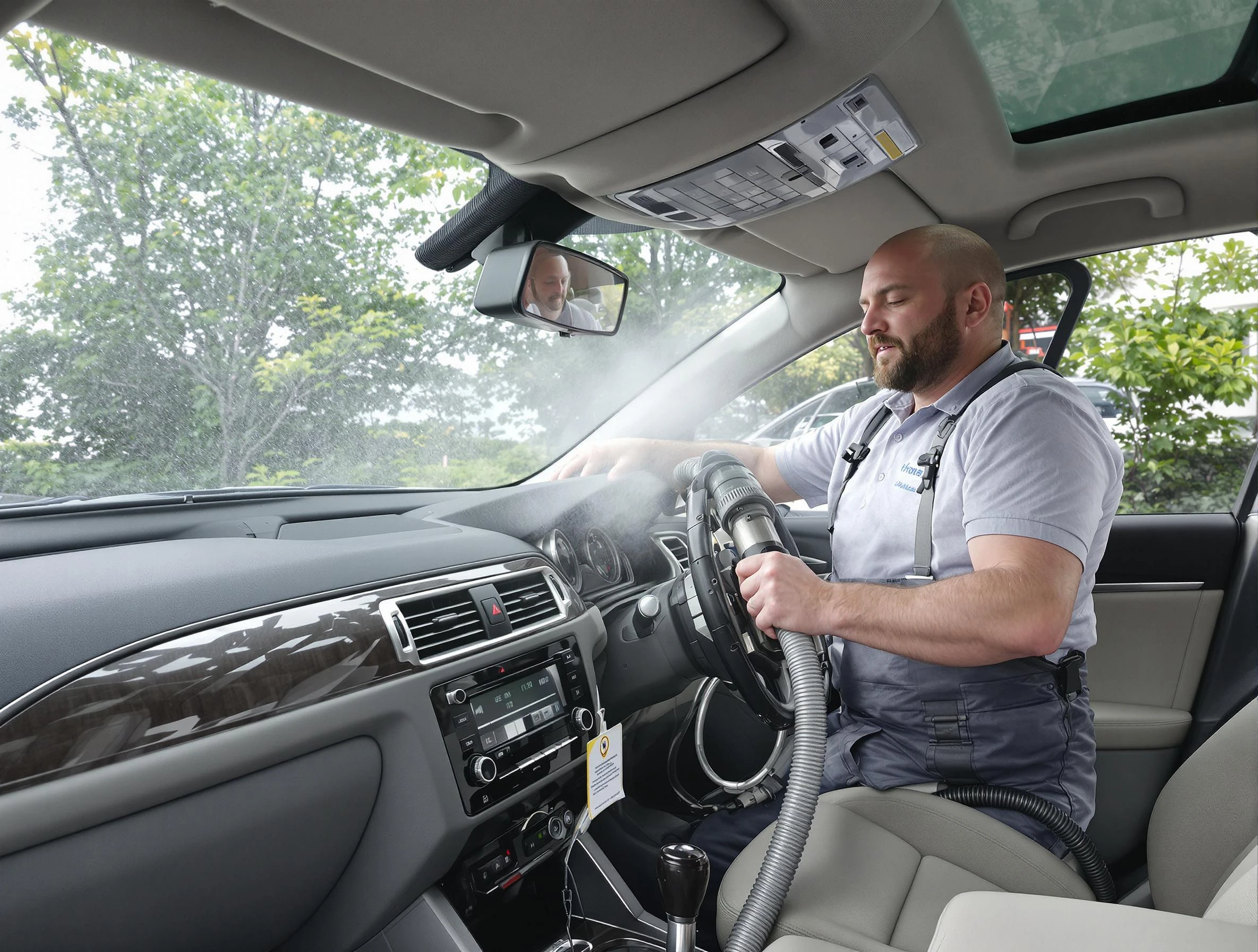 Rostraver Air Duct Cleaning specialist performing professional car duct cleaning in Rostraver