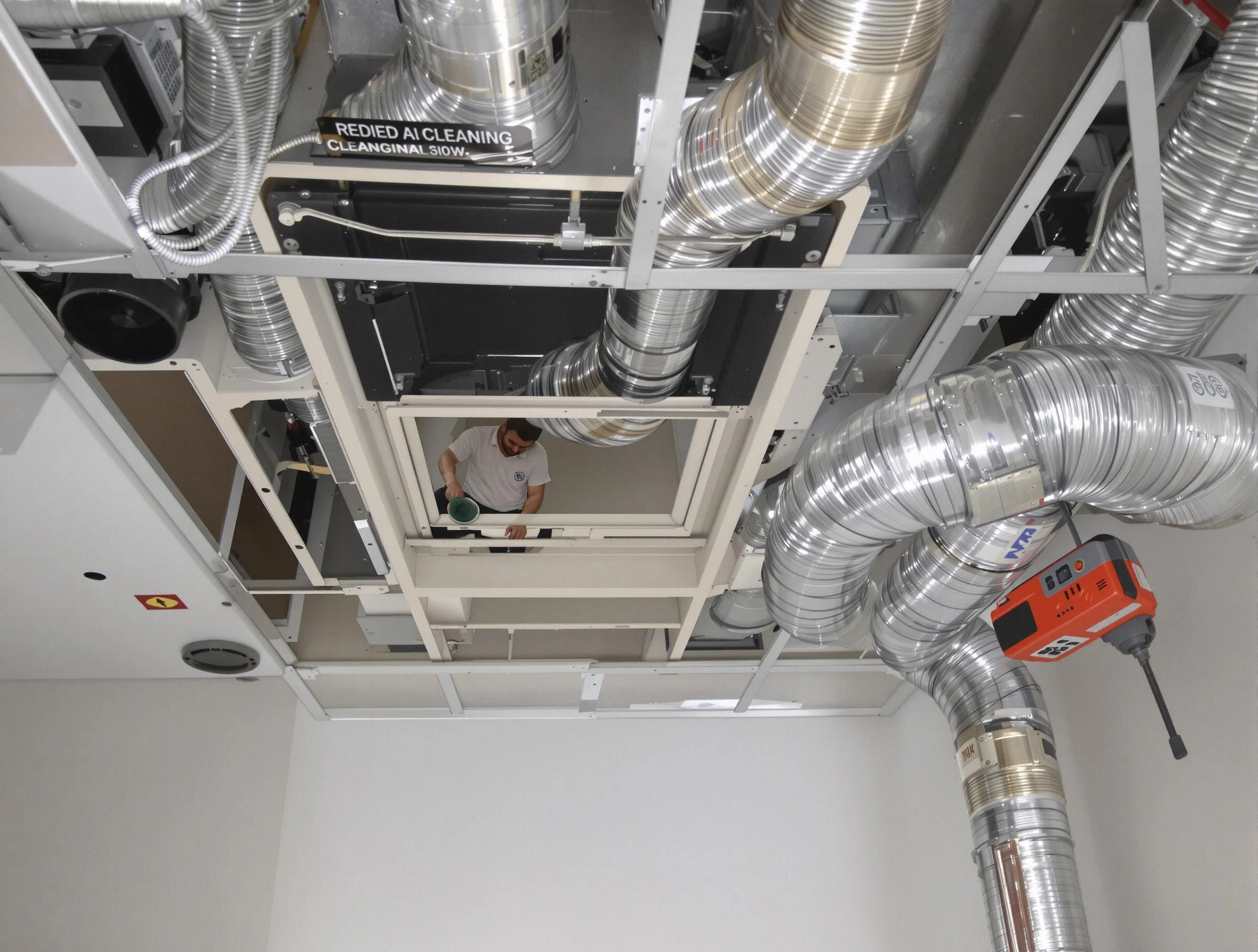 Rostraver Air Duct Cleaning technician performing detailed central duct system cleaning in Rostraver