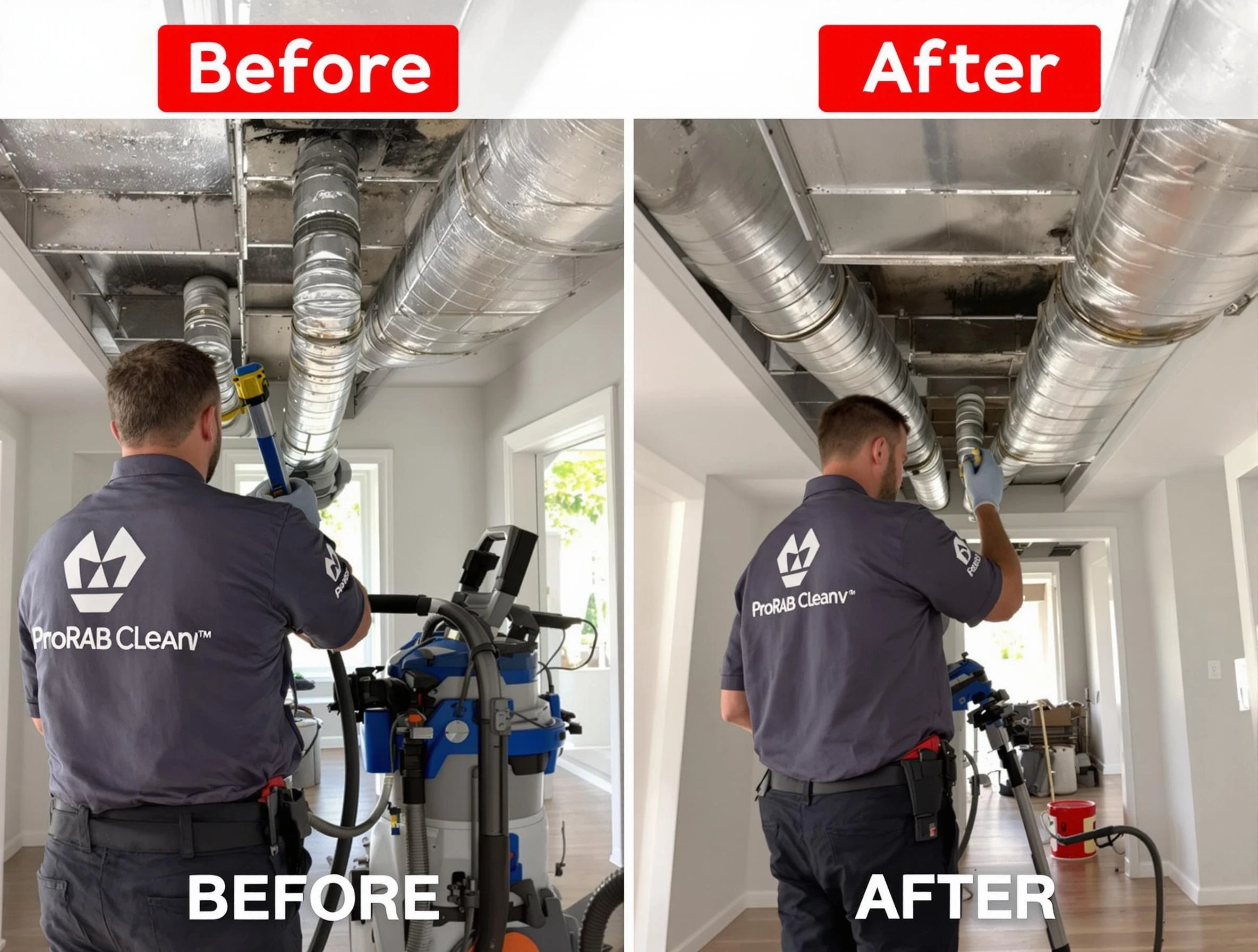 Rostraver Air Duct Cleaning expert performing thorough residential duct cleaning in a Rostraver home